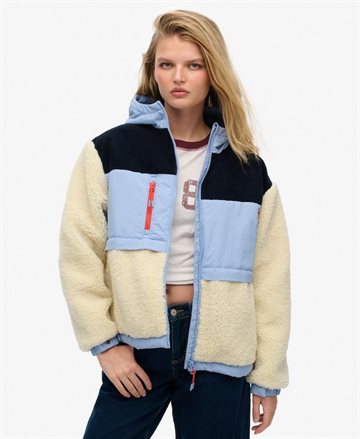 SUPERDRY HOODED FLEECE JACKET URBEN CREAM - W5011772A